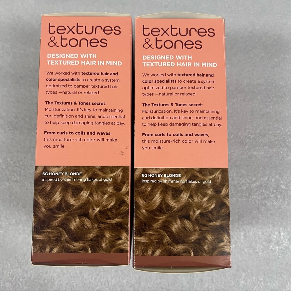 CLAIROL Textures & Tones Permanent Hair Color # 6G Honey Blonde 3 Pack - Picture 2 of 6